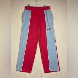NBA Houston Rockets Men’s Sz XXL Red / Gray Sweatpants with Colorblock Vintage